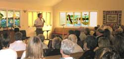 Presentation to a large group in the Sanctuary